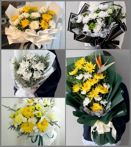 广东梅州市五华县河东镇蝉塘村白事花束代送